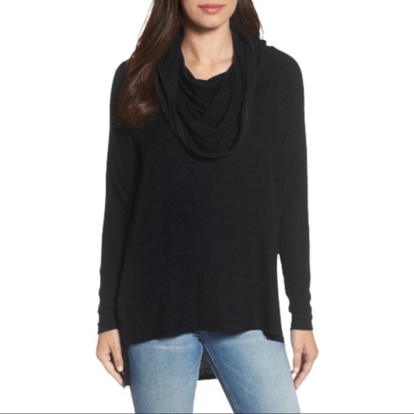 GIBSONLOOK Gibson Convertible Neckline Cozy Tunic - NWT Black - Size XS - Picture 1 of 6